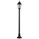 image 1 of ValueLights Traditional 1.2m Black IP44 Outdoor Garden Lamp Post Bollard Light - Includes 6w LED GLS Bulb 3000K Warm White | Black