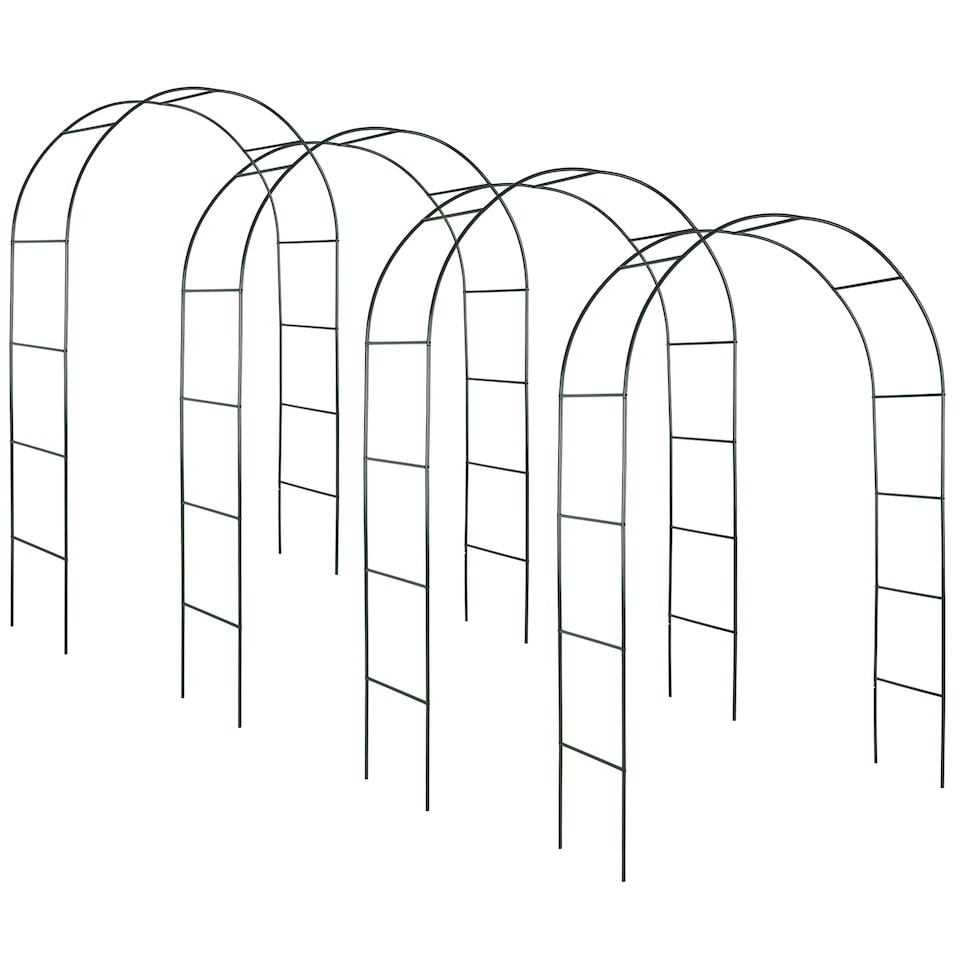 image 1 of Garden Arch Set of 4 - steel rose arches, 140 x 40 x 240 cm