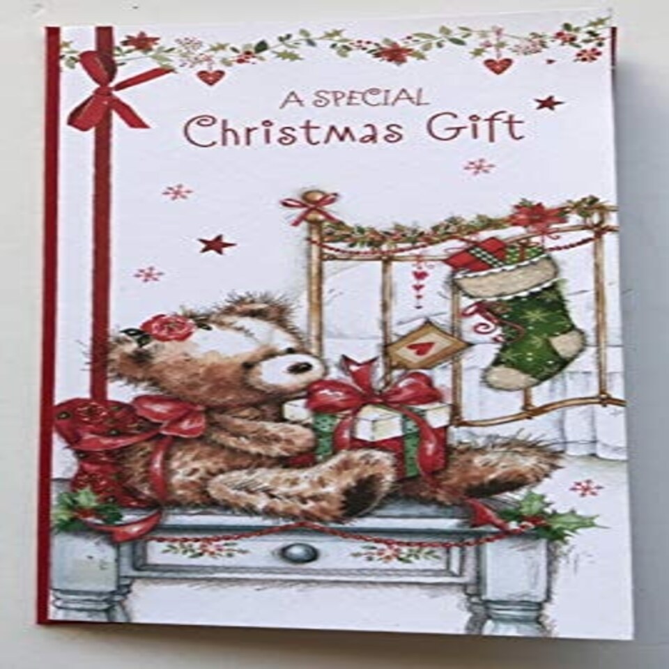 Teddy Christmas Money Wallet Card