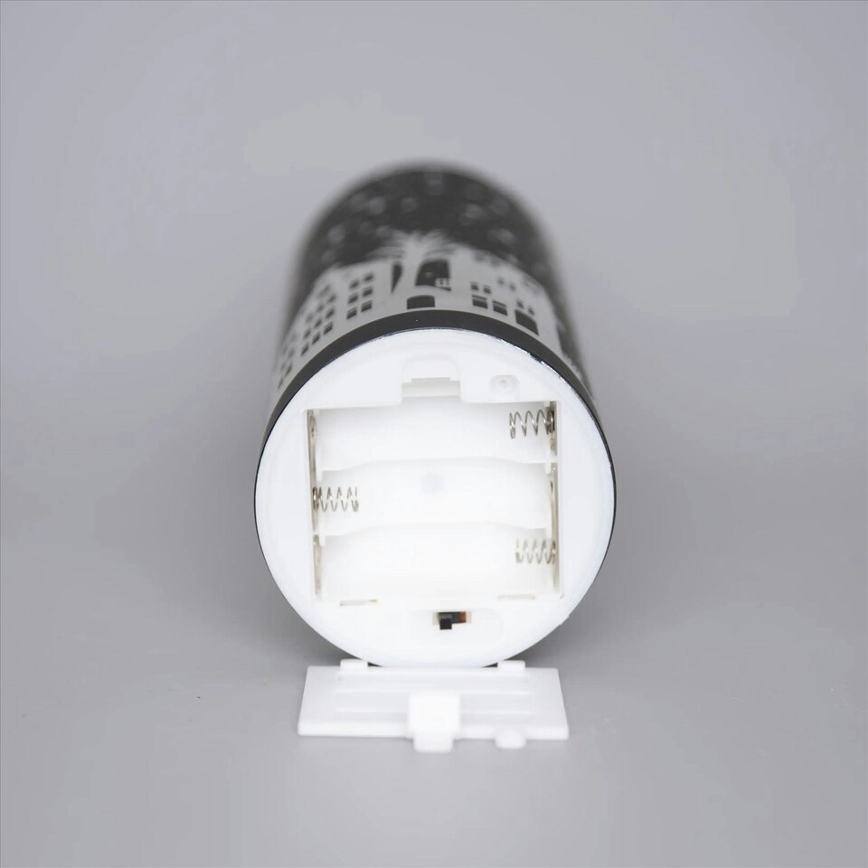 image 1 of 22cm Deep Blue Christmas Vase - LED Village Decor