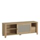 image 2 of Cestino 1 Door 1 Drawer TV Unit in Jackson Hickory Oak and Rattan Effect