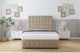 image 2 of Sloomy Berlin Almond Coniston Divan Bed Base No Drawers With 26 Inch Strutted Headboard & 12 Inch Matching Footboard | Cream | Almond | King | 1