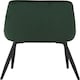 image 8 of Quebec Wave Edge Dining Set with 4 Velvet Avery Chairs Green | Emerald Green