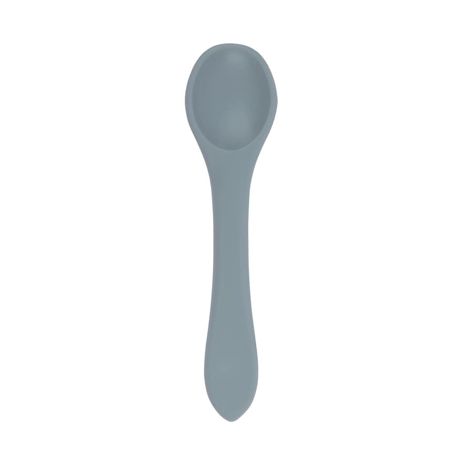 image 1 of Tiny Dining Silicone Weaning Spoon - Tradewinds - Children's Baby Toddler Soft Curved Feeding Weaning Cutlery