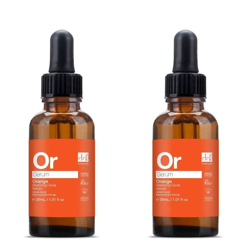 image 1 of Dr Botanicals Orange Restoring Facial Serum 30ml x 2 Duo Set