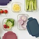 image 4 of LocknLock Ovenglass Square Food Containers with Lids, 5 x 500ml