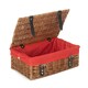 image 8 of 35cm Double Steamed Wicker Picnic Basket with Lining White | White | One Size