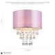 image 7 of Modern Lilac Satin Fabric Pendant Light Shade with Transparent Acrylic Droplets | Purple