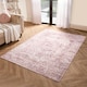 image 2 of OHS Vintage Print Washable Indoor Carpet Floor Rug, 160x230cm - Blush Pink | Pink | Blush Pink | 160x230cm