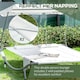 image 4 of Outsunny Garden Double Hammock Sun Lounger Day Bed Canopy 2 Pillows w/ Stand New
