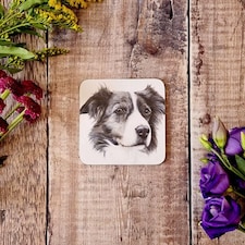 Lucy's Farm Narla the Collie Melamine Coaster