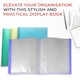 image 4 of A4 Pastel Yellow Coloured Flexicover 20 Pocket Display Book with Card Pocket