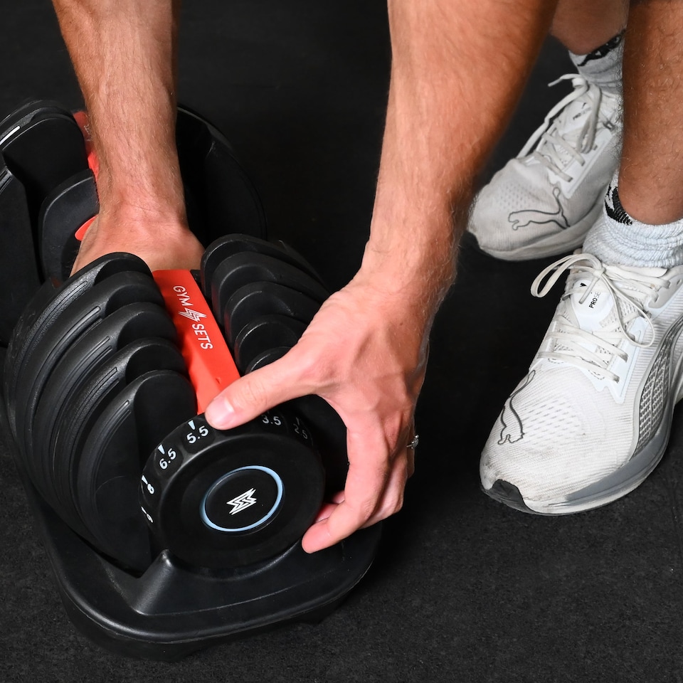 image 1 of GYM SETS 24kg Adjustable Dumbbell- (Pair + No Bench + Adjustable Rack)