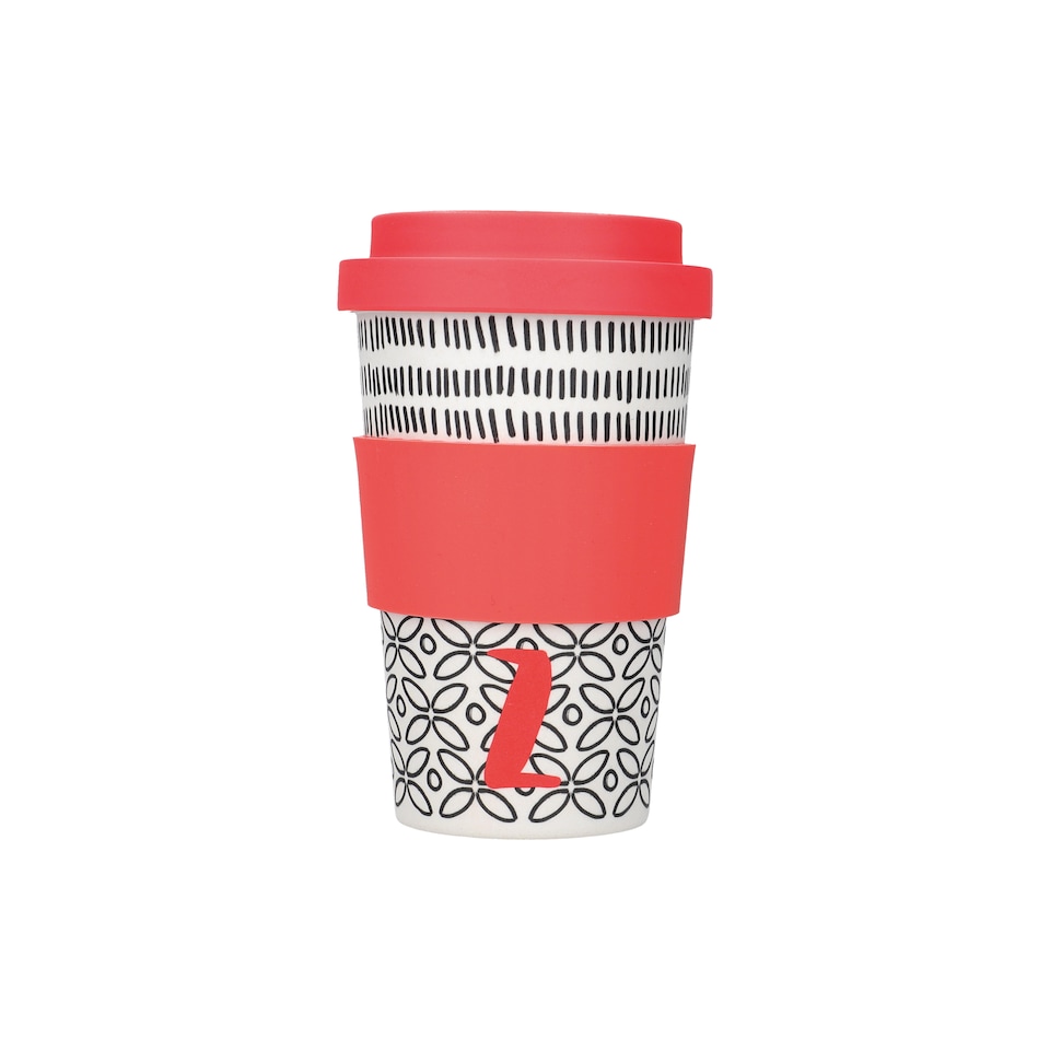 image 1 of KitchenCraft 410ml Bamboo A to Z Letter "Z" Reuseable Mug | Multi