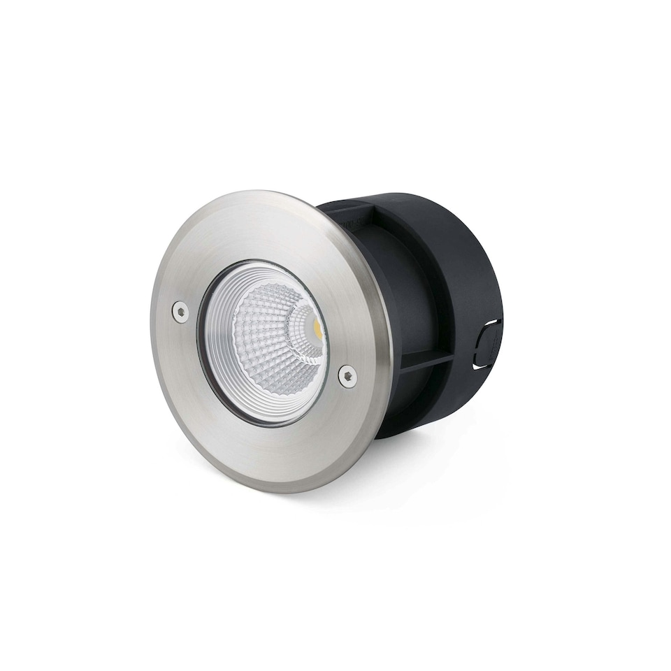image 1 of Suria LED Outdoor Recessed Spotlight Wide Beam Angle Matt Nickel IP67
