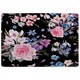image 1 of Bright Pink Flowers On Black Rug | Multi
