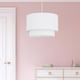 image 4 of Pair of White 2 Tier Ceiling Light Shades | White | Medium | 2