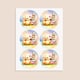 image 3 of Easter Bunny and Chick Round Stickers 88mm - Sheet of 6