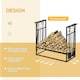 image 4 of HOMCOM Vintage Style Powder Coated Steel Firewood Log Rack Holder