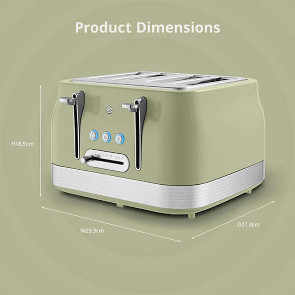 image 1 of Swan Retro Revive Green 4 Slice Toaster