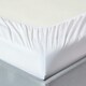 image 2 of Homescapes White Egyptian Cotton Fitted Sheet 200 TC, Double | White | Double