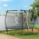 image 2 of SPORTNOW 10ft Trampoline with Enclosure Net and Spring Cover, Black