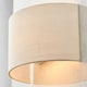 image 2 of Obi 1 Light Up & Down Wall Light Vintage White Linen, Polyester Cotton, E27