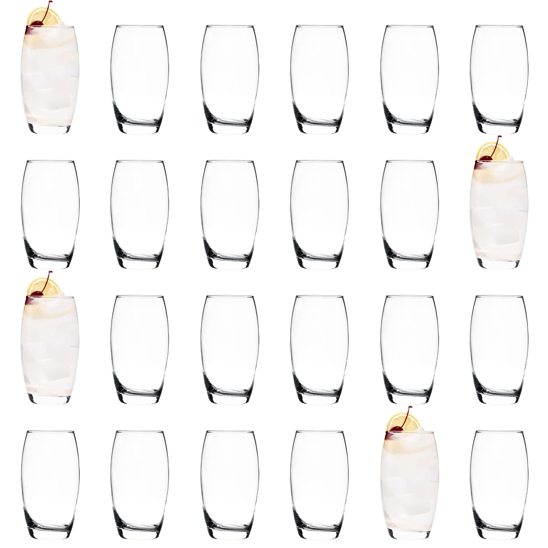 Argon Tableware 24x 510ml Hiball Glasses - 'Tondo' Range - Dishwasher Safe in Clear