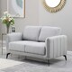 image 9 of Oslo Modern Scandi Style Fabric Living Room 2 Seater Sofa (Light Grey)