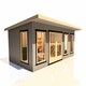 image 4 of Cali 16 x 8 Feet Pent and Storage Garden Office - OSB - MDF - L334 x W509.4 x H246.1 cm | Brown