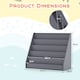 image 4 of COSTWAY Kids Bookshelf 5-Tier Wooden Toddler Book Shelf Stand-Grey