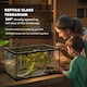 image 3 of PawHut Glass Reptile Terrarium with Thermometer, Decor Kit, Heated - Black
