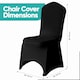 image 2 of Chair Cover Spandex Polyester Stretch Fabric Dining Slipcovers - 10pcs