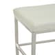 image 4 of Interiors by Premier Baina White Pu And Chrome Finish Bar Stool