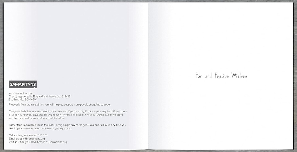 image 1 of Pack of 8 Snowy Festive Village Samaritans Charity Christmas Cards