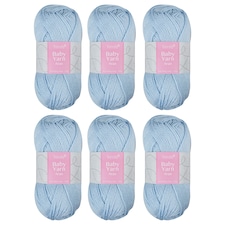 Trimits Baby Aran Yarn 6 x 100g Acrylic Knitting & Crochet Wool Soft Anti Pilling Machine Washable OEKO-TEX