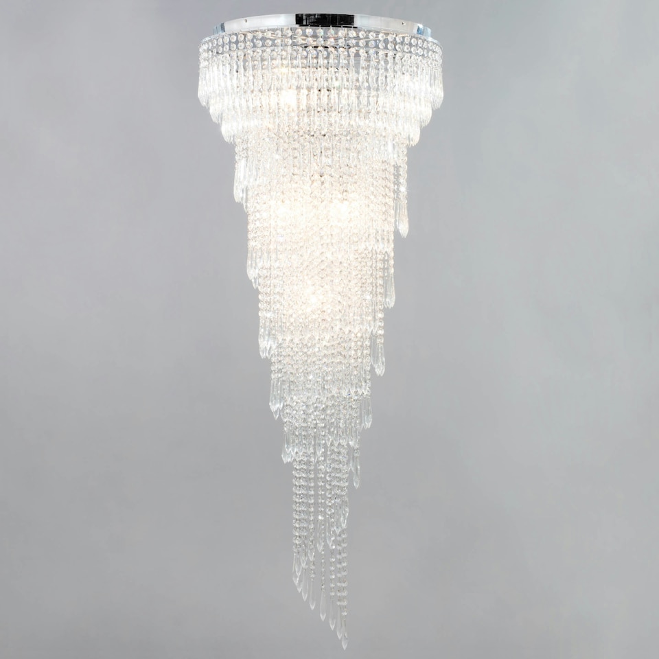 image 1 of BHS Leila 7 Light Flush Ceiling Light, Chrome