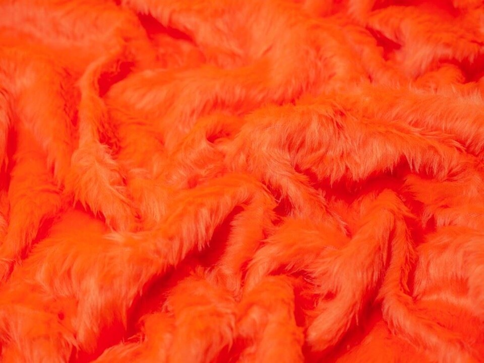 Minerva Core Range Orange Short Pile Faux Fur Fabric for Dressmaking, Toy Making, 150cm / 59" Wide - per metre