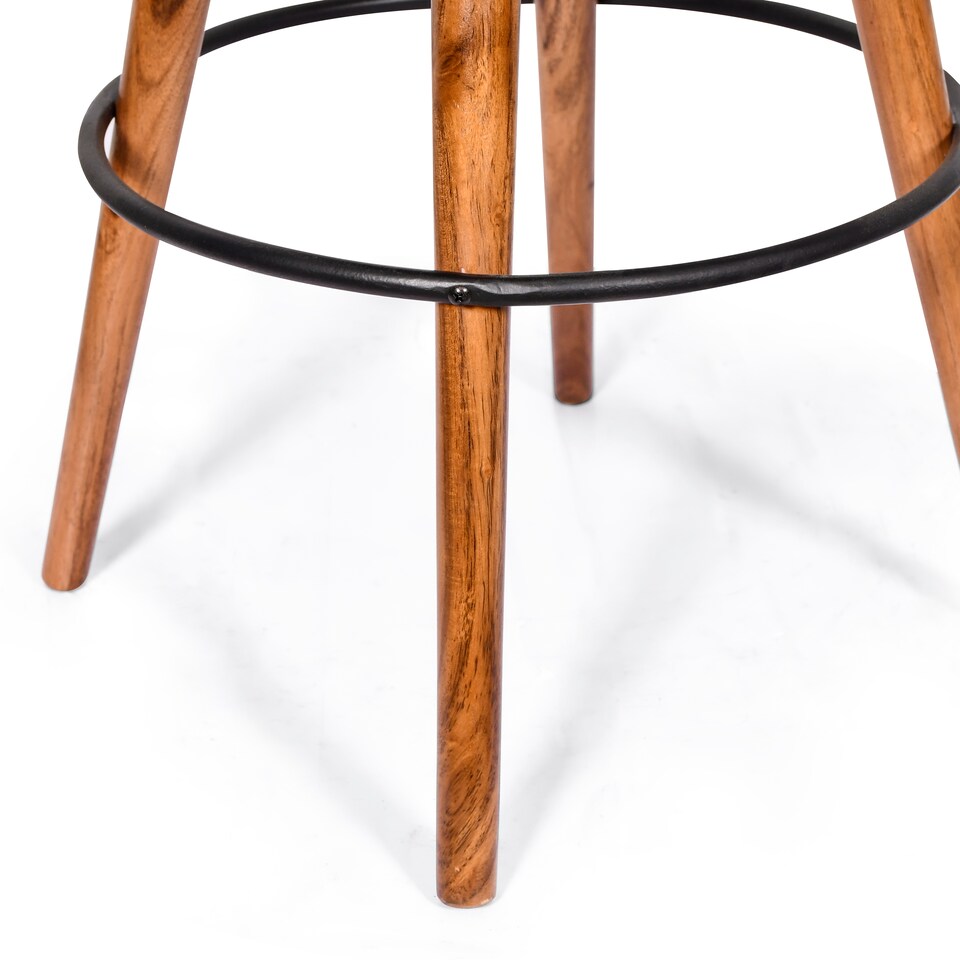 image 1 of Real Genuine Leather Breakfast Kitchen Bar Stool Tan Brown 70cm High x 40cm Wide x 40cm Deep Fully Assembled
