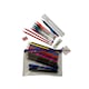 image 1 of Stationery Filled Purple Zip 8x5" Pencil Case with Colouring Pencils