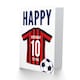 image 2 of Football Strip Kit Red Striped Top 10 Year old Kids 10th Birthday Card