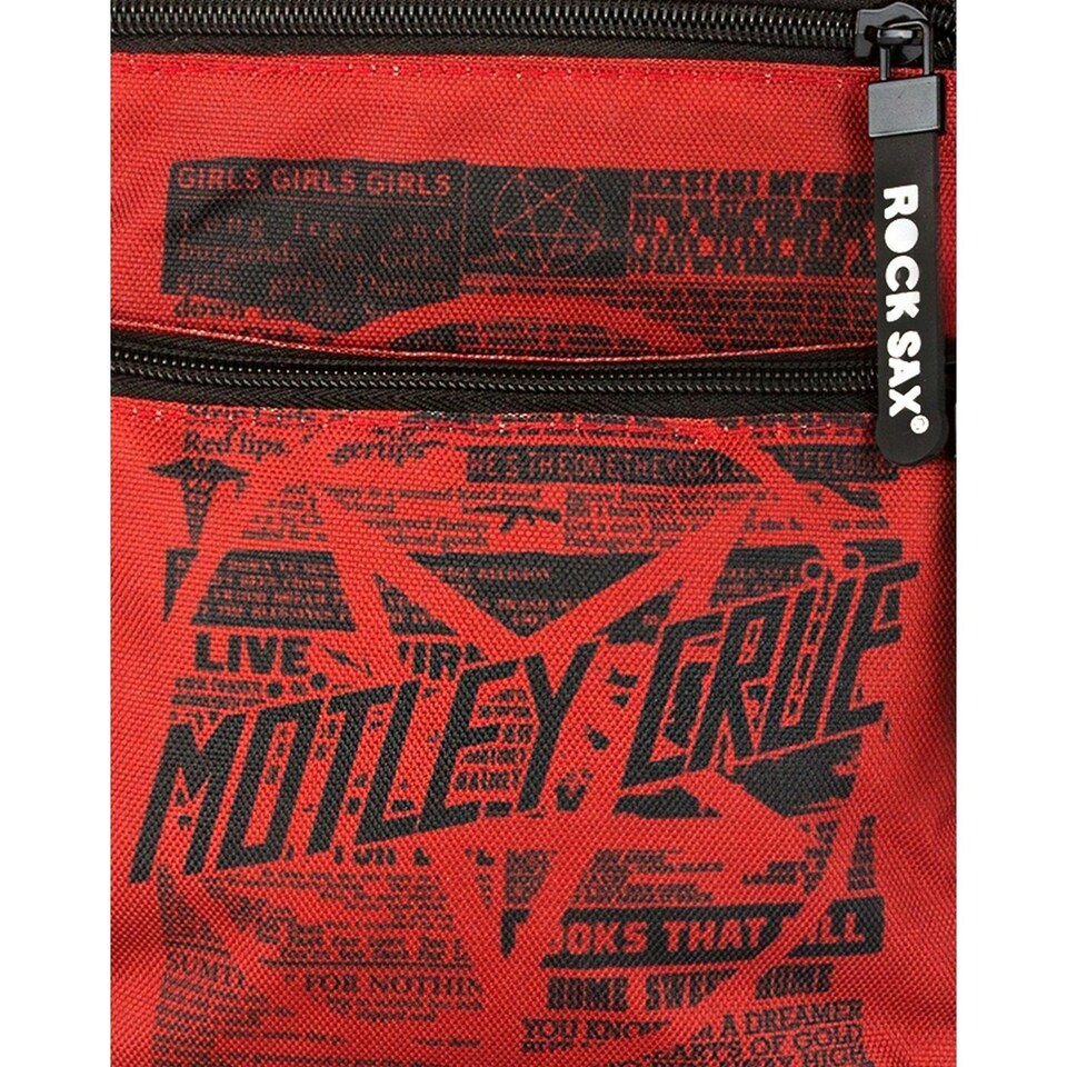 image 1 of Rock Sax Girls Live Motley Crew Crossbody Bag - Red - One Size Red