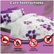 image 3 of VELVETIO Poppy Flower Duvet Cover Set Reversible Polycotton Easy Care Beddings Purple | Aubergine | King