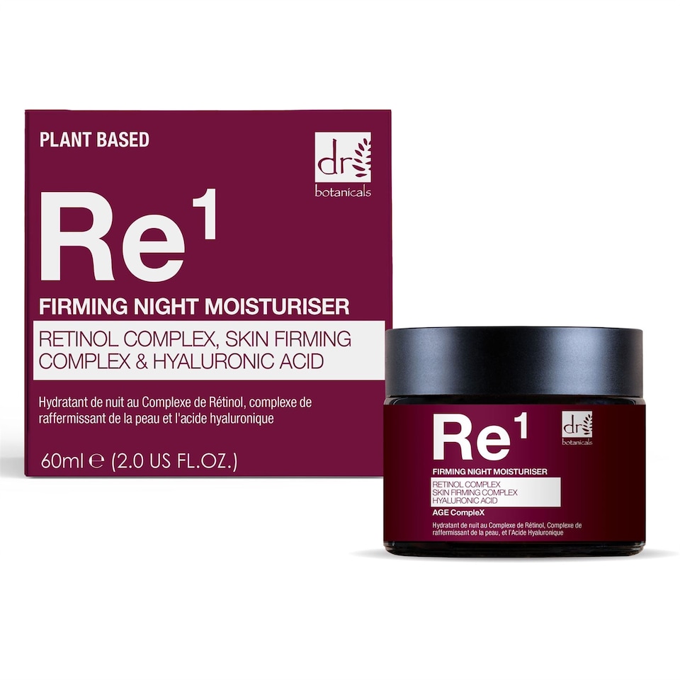image 1 of Dr. Botanicals Retinol Complex 1% Hyaluronic Acid 1% Anti-Ageing Night Moisturiser 60ml for Fine Lines, Wrinkles, Loss of Firmness
