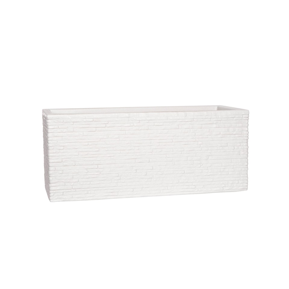 image 1 of 25cm Stone Coloured Plastic Slate Effect Garden Patio Trough