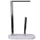 image 3 of Showerdrape Octavia White Marble & Chrome Toilet Roll Holder & Spare Paper Holder Combination