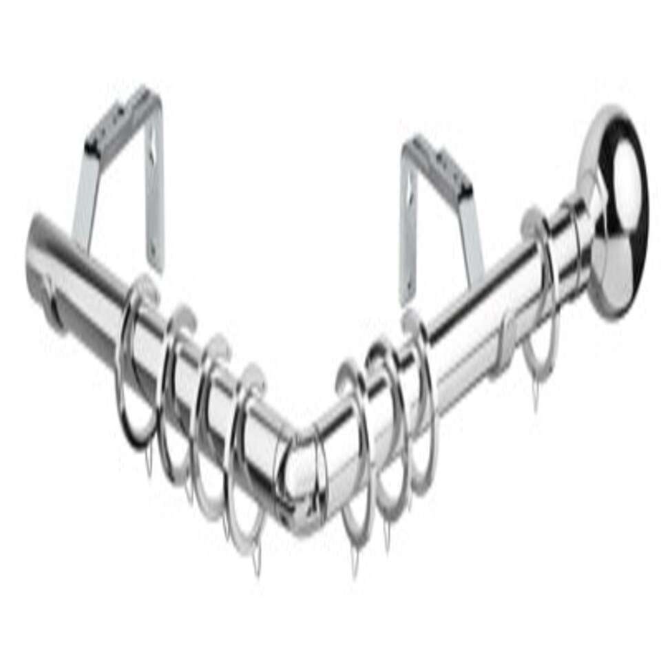 image 1 of 28mm 475cm Ball End Chrome Eyelet Bay Pole Set 475cm Silver | Silver