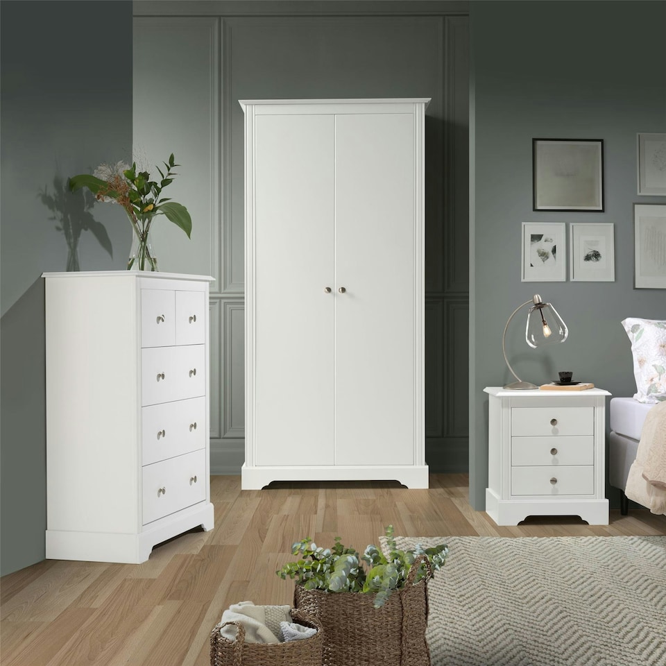 image 1 of Stratford 2 Door Wardrobe - L54 x W80 x H188 cm - White | White