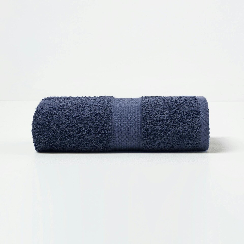 image 1 of Homescapes Turkish Cotton Hand Towel Set of 6 - Navy Blue | Blue | Hand towel | 6