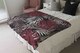 image 3 of Tropical Leaves In Red White & Grey Blanket | Multi